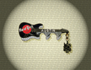 107 Bat Bridge Guitar Black