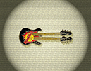 104 Black Doubleneck Guitar