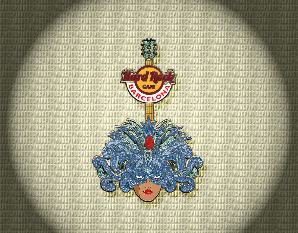 153 Mardi Gras Mask Guitar